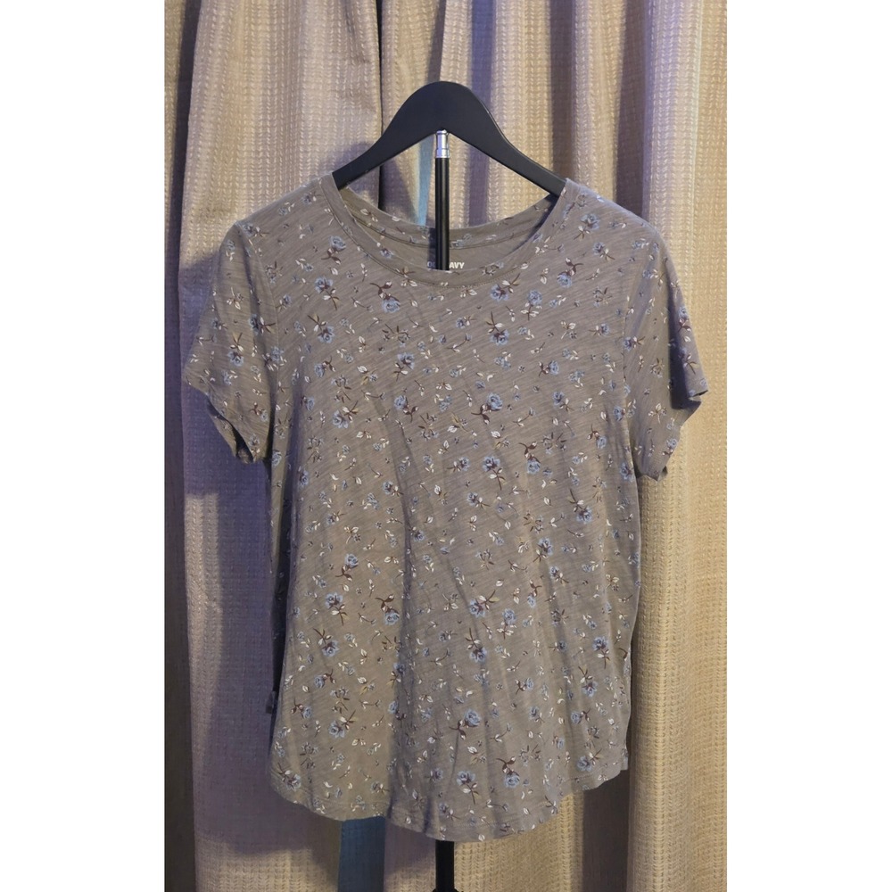 Old Navy Short Sleeve Floral Print T-Shirt Women's Size Medium Multicolor